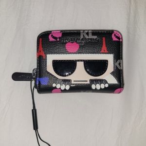 Karl lagerfeld small zipper wallet